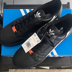 Adidas Men's Black and Orange Sneakers